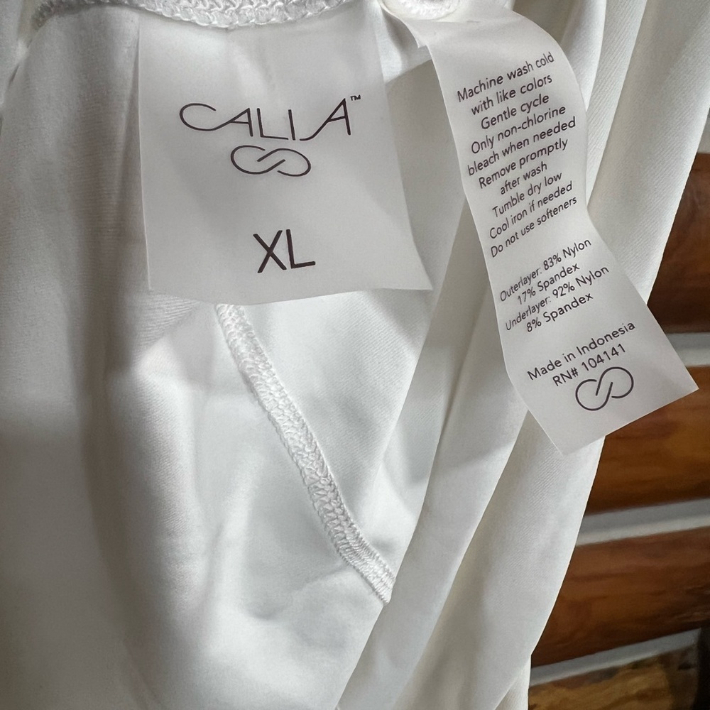 Calia Pure White Run Racerback Romper‎ - Picture 6 of 6